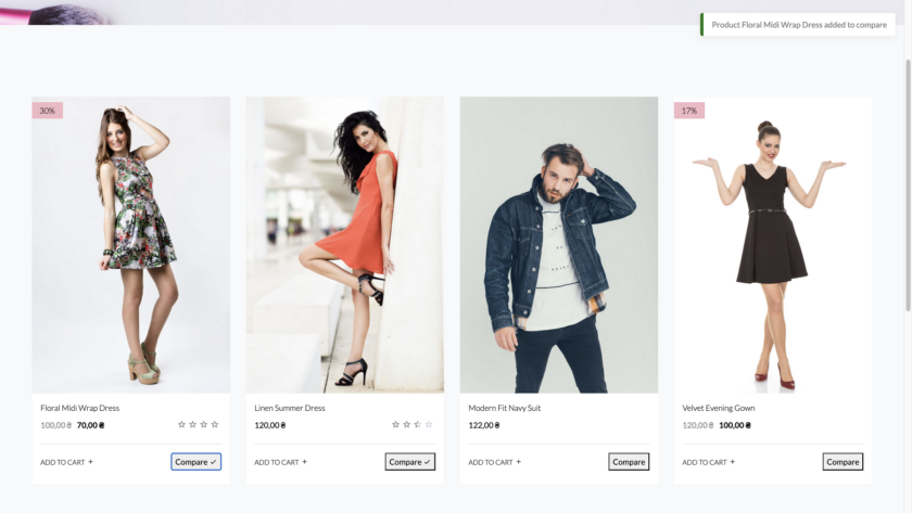 Products Compare WordPress Woocommerce