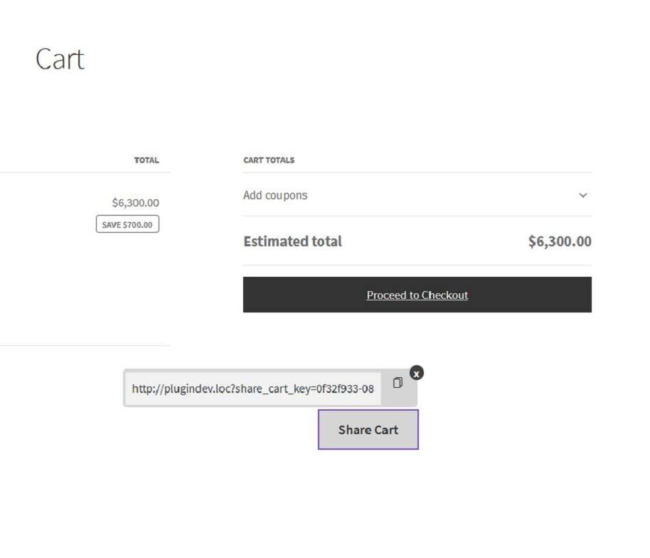 free share cart plugin