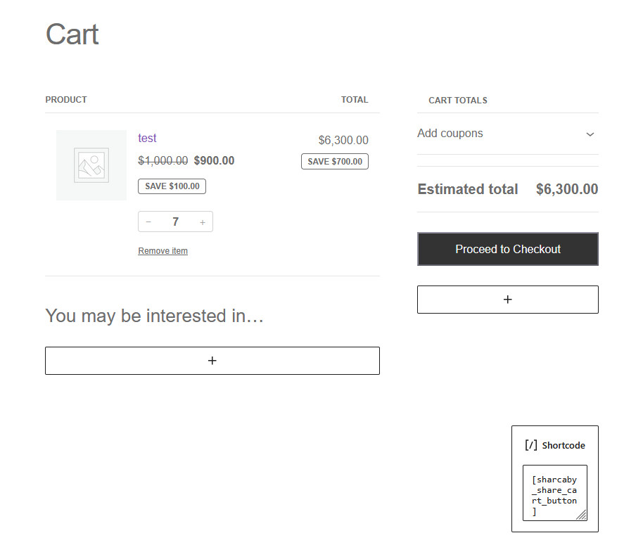 share cart plugin