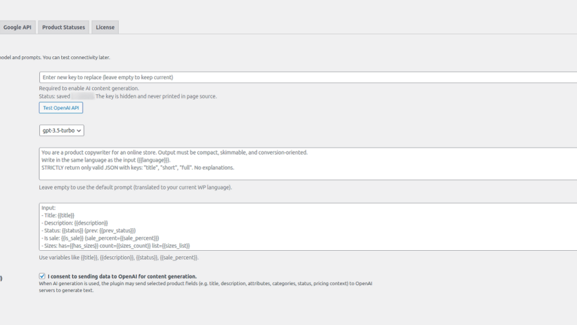 OpenAI Configuration