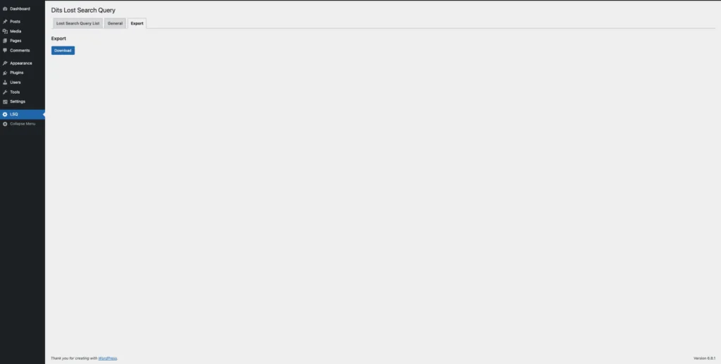 Lost Search Result Tracker
