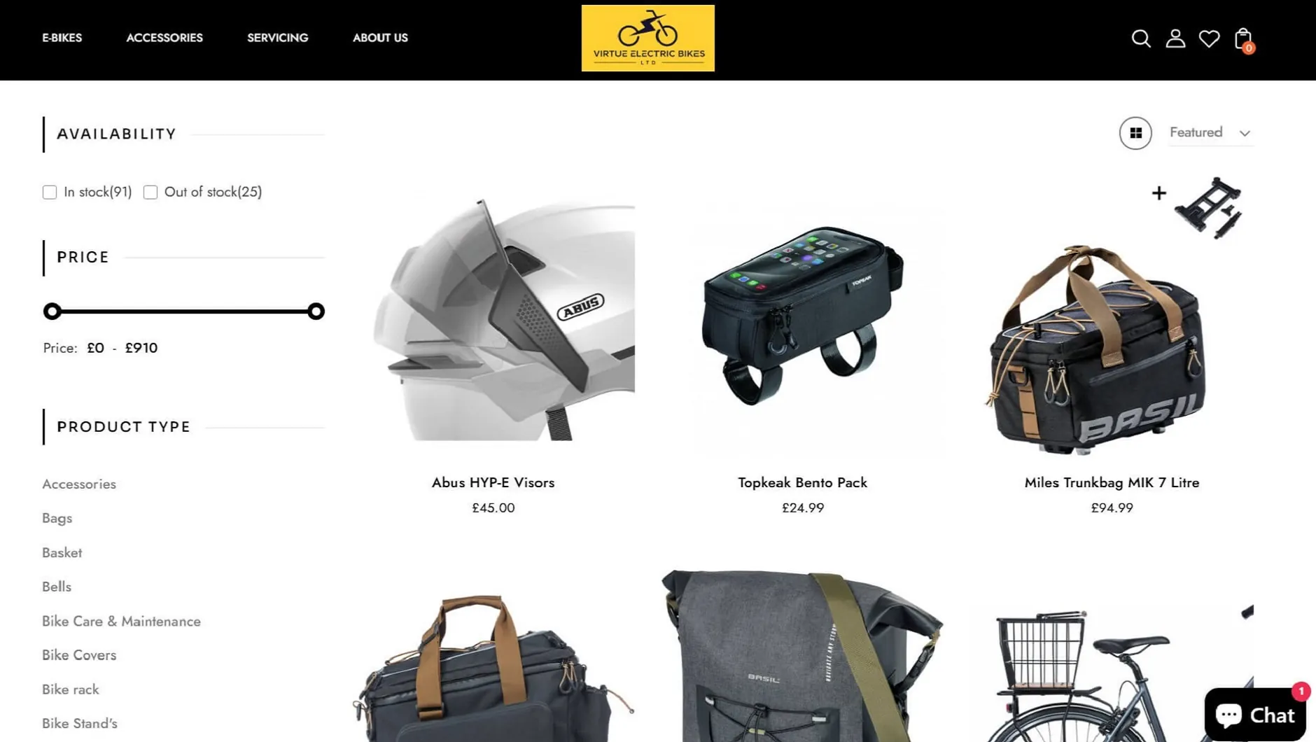 Shopify Website Development for Virtue Electric Bikes
